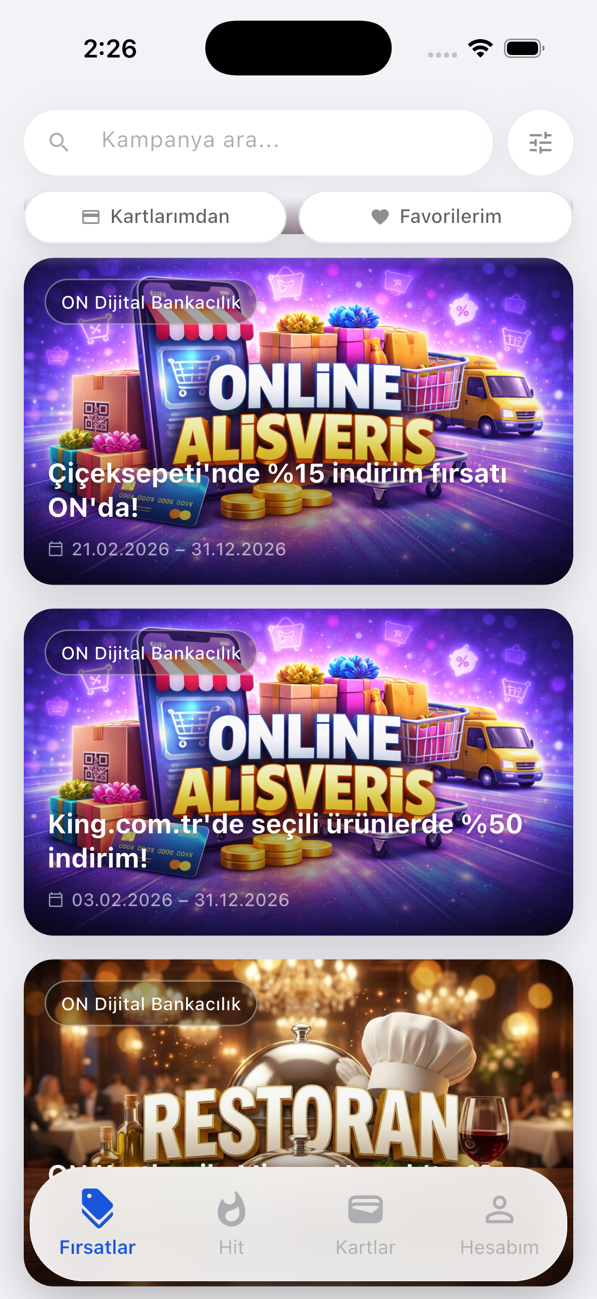 Kartımda ekran görüntüsü 2